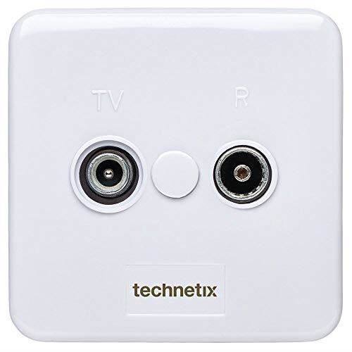 Technetix TN-TRAS2000-S Rádio/tv Tomada de Coaxial 2 Saídas Branca