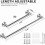Adjustable Towel Rack Wall-Mounted Single Bar Silver 2-Pack 5