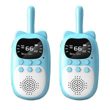 (Blue-Blue) Walkie Talkie portatili per bambini, giocattolo regalo per ragazzi e ragazze, per giochi al chiuso e all'aperto, escursioni e avventure.