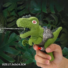 (Green Tyrannosaurus) Juguete acuático portátil de verano con asa ajustable para que los niños se diviertan al aire libre.
