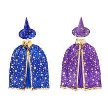 (Blue and purple) Capas de bruja de Halloween de primera calidad, artículos para pedir dulces y recuerdos para fiestas infantiles.
