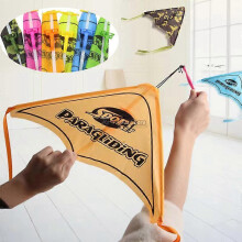 (Orange) Juguetes voladores portátiles para niños al aire libre: cometa con catapulta, planeador de lanzamiento manual. ¡Compra 1 y llévate 3!