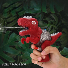 (Red Tyrannosaurus) Juguete acuático portátil de verano con asa ajustable para que los niños se diviertan al aire libre.