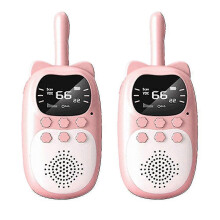 (Pink - Pink) Kids Walkie Talkies Handheld Toy Gift for Boys Girls Indoor Outdoor Hiking Adventure Games
