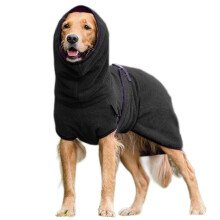 (Black, 4XL) New Pet Clothes Absorbent Outdoor Towel Puppy Dog Drying Robe Soft Sleepwear Coat Sellwell