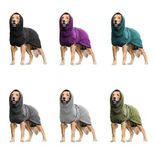 (Black, S) New Pet Clothes Absorbent Outdoor Towel Puppy Dog Drying Robe Soft Sleepwear Coat Sellwell