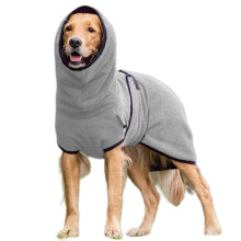 (Grey, 5XL) New Pet Clothes Absorbent Outdoor Towel Puppy Dog Drying Robe Soft Sleepwear Coat Sellwell