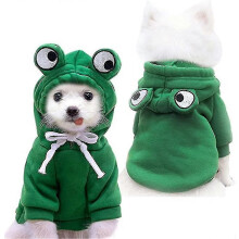 (Green Frog, XXL) Warm Dog Hoodie Sweatshirt for Small Medium Large Dogs Cats Chihuahua -Aoba