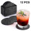(Dark gray) 12 Pack Light Gray Round Felt Coasters 1