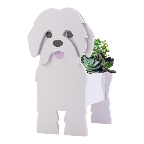 (Multicolor, Xixi Flower Pot) Fioriera a forma di cane, facile da assemblare, per uso esterno e interno.