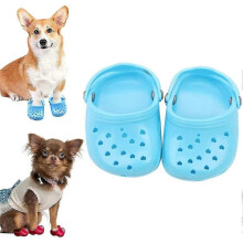 (Blue) Atmungsaktive Mesh-Hunde-Sommerpantoffeln, Bonbon-Haustierschuhe