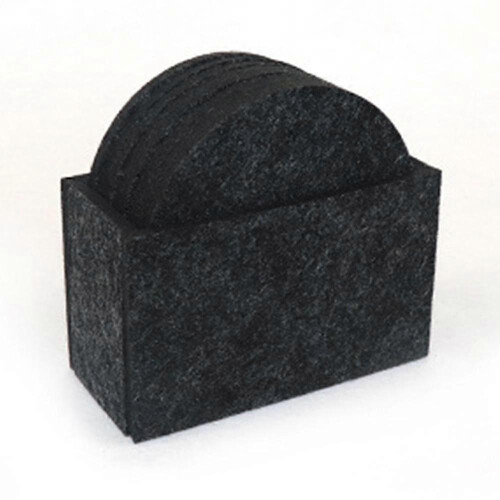 (Dark gray) 12 Pack Light Gray Round Felt Coasters 1