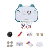 (Blue, Basic drawing board) 1 juego de canasta de baloncesto de interior para niños pequeños, ideal para juegos y actividades familiares.
