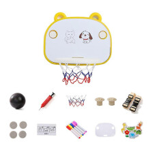 (Yellow, Drawing board high matching) 1 juego de canasta de baloncesto de interior para niños pequeños, ideal para juegos y actividades familiares.
