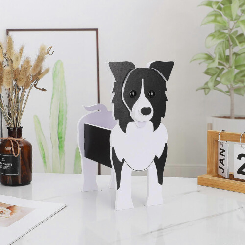 (Multicolor, Bull Terrier Planter) Fioriera a forma di cane, facile da assemblare, per uso esterno e interno. 1