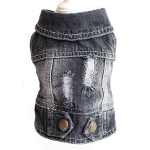 (S, style 5) Cat Denim Vest Puppy Jacket Casual Jeans Coat for Small Dogs Chihuahua French Bulldog