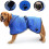 (L) Super Absorbent Microfiber Dog Bathrobe Towel With Adjustable Strap Quick Drying Pet Coat 2