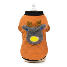 (Orange, XL) Pet Patterned Stitching Coat Two-Legged Dog Clothes