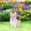 (Multicolor, Bull Terrier Planter) Fioriera a forma di cane, facile da assemblare, per uso esterno e interno. 5