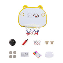 (Yellow, Basic drawing board) 1 juego de canasta de baloncesto de interior para niños pequeños, ideal para juegos y actividades familiares.