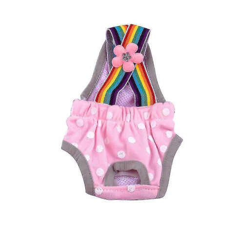 (Polka Dot Light Pink, S) Damen-Hundewindeln, Damen, gestreift, 2er-Pack
