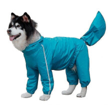 (blue female, 11XL) Large Dog Waterproof Rain Jacket with Hood