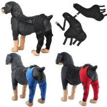(Red, S) Adjustable Dog Elbow Knee Brace Protector Hind Leg Support