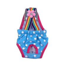 (Polka Dot Sky Blue, S) Mutandine igieniche per cagnoline, a pois e righe, confezione da 2