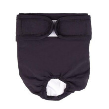(black, L) Ropa interior para mascotas Talos, impermeable, lavable, elástica, pantalón fisiológico para perras hembras para exteriores
