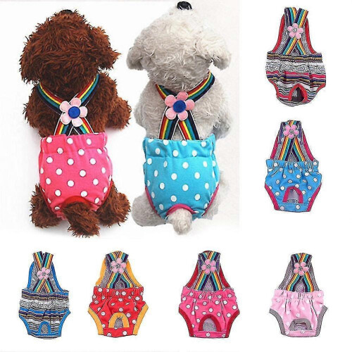 (Striped Red, M) Damen-Hundewindeln, Damen, gestreift, 2er-Pack 1
