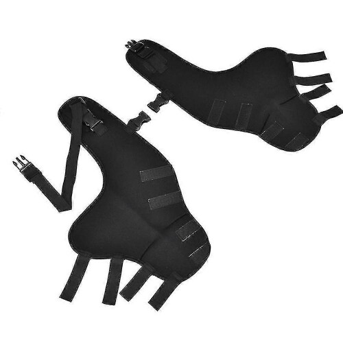 (Black, M) Adjustable Dog Elbow Knee Brace Protector Hind Leg Support 2