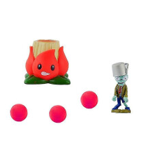 (686-1 F Set No Box) Juego de 15 juguetes originales de Plants vs Zombies 2 con catapulta para niños.
