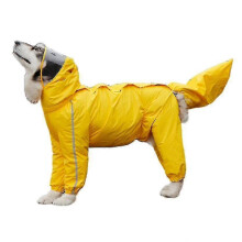 (yellow female, 10XL) Large Dog Waterproof Rain Jacket with Hood