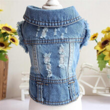 (XL, style 9) Cat Denim Vest Puppy Jacket Casual Jeans Coat for Small Dogs Chihuahua French Bulldog