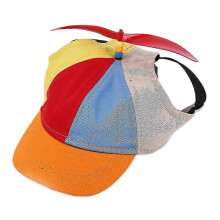 (Orange, L) Colorful Pet Propeller Hat Sunproof Breathable Dog Baseball Hats Summer Outdoor