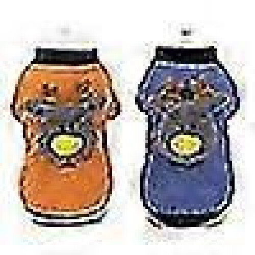 (Orange, XL) Pet Patterned Stitching Coat Two-Legged Dog Clothes 2