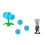(686-1 B Set No Box) Set di 15 catapulte originali Plants vs Zombies 2 per bambini. 1