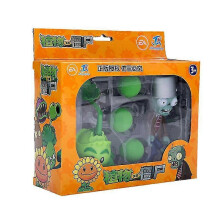 (686-8 D Set With Box) Juego de 15 juguetes originales de Plants vs Zombies 2 con catapulta para niños.