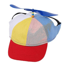 (Red, S) Colorful Pet Propeller Hat Sunproof Breathable Dog Baseball Hats Summer Outdoor