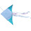 (Blue) Exquisite Colorful Triangle Cartoon Kite Durable Easy Fly Beginner Kids Adults 2