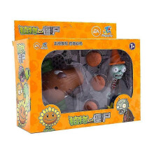 (686-1 D Set With Box) Juego de 15 juguetes originales de Plants vs Zombies 2 con catapulta para niños.