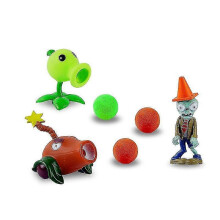 (686-4 B Set No Box) Juego de 15 juguetes originales de Plants vs Zombies 2 con catapulta para niños.