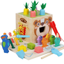 (style4) Juguete educativo para niños pequeños: clasificador de formas de rábano con sistema magnético de pesca.