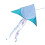 (Blue) Exquisite Colorful Triangle Cartoon Kite Durable Easy Fly Beginner Kids Adults 5