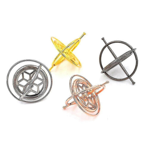 (Silver) High Quality Metal Gyroscope Science Educational Stress Relief Toy Gift 1