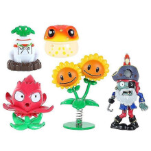 (686-38B Set No Box) Juego de 15 juguetes originales de Plants vs Zombies 2 con catapulta para niños.
