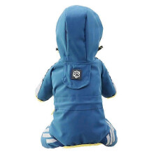 (Blue, S) Hooded Reflective Waterproof Raincoat for Dogs Cats Outdoor Pet Jacket