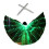 (Green) Bright LED Dance Wings with Telescopic Pole for Stage Performances 1