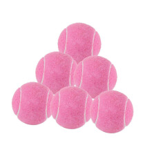 (Pink) Paquete de 6 pelotas de tenis resistentes al desgaste de 2,52" para principiantes, entrenamiento en interiores y exteriores, Yvan