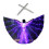 (Purple) Bright LED Dance Wings with Telescopic Pole for Stage Performances 1